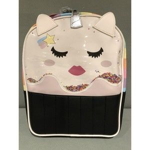 New Betsey Johnson Unicorn Kitsch  Backpack Rainbow LBMAXX Glitter Sleeping Eye
